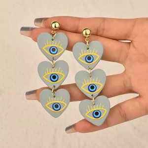 Korean Style Earrings "Eyes"